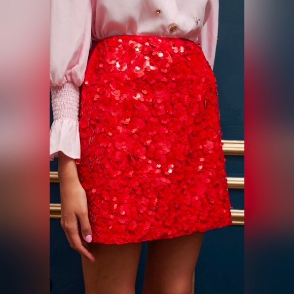 Sister Jane Dresses & Skirts - Sister Jane Dream Royal Sequin Bright Red Mini Skirt